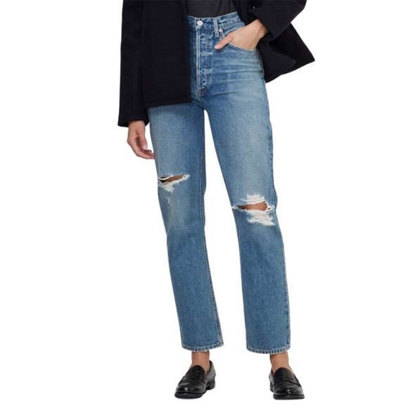 CITIZENS OF HUMANITY Sabine High Rise Straight Leg Jeans in Gretta Size 26 NWT - Picture 1 of 11